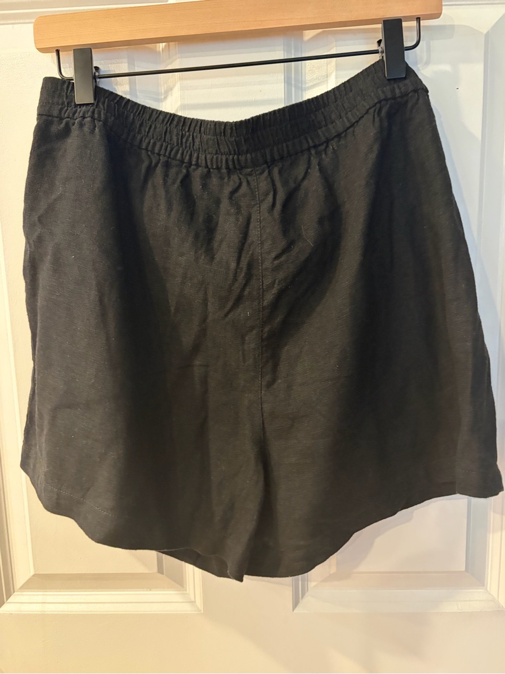 J. Crew Navy Blue Linen Drawstring Women's Shorts - Picture 3 of 4